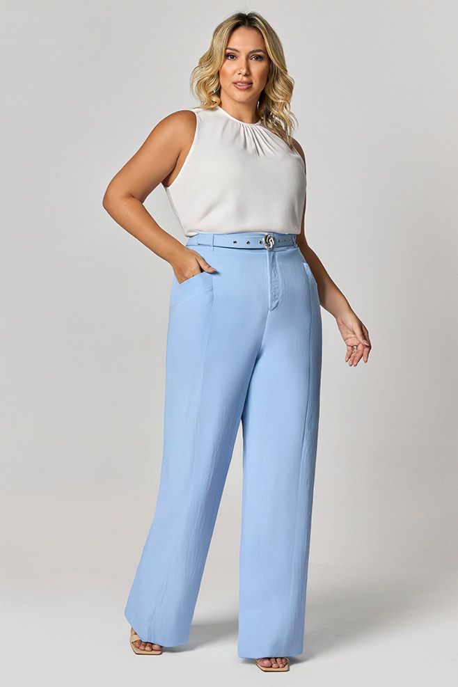 Calça Pantalona Cinto Corda MySize - Náutica Summer 2025
