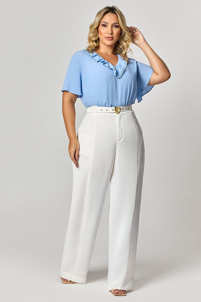 Calça Pantalona Cinto Corda MySize - Náutica Summer 2025