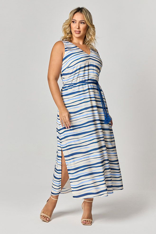 Vestido Estampado MySize - Náutica Summer 2025