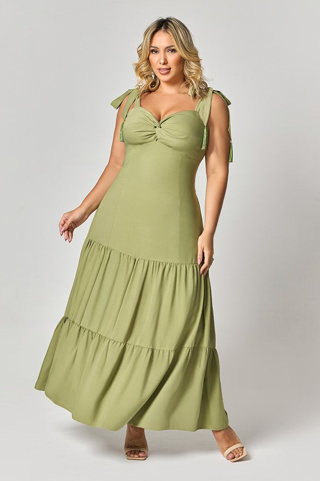 Vestido Longo Busto Torcido MySize - Náutica Summer 2025