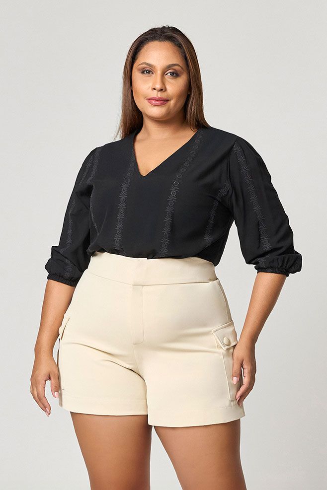 Blusa com Detalhes MySize - Reflect Inverno 25