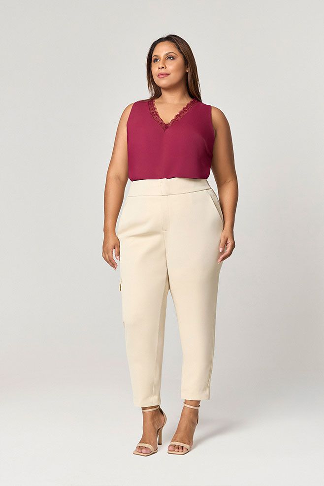 Regata Renda Decote V MySize - Reflect Inverno 25