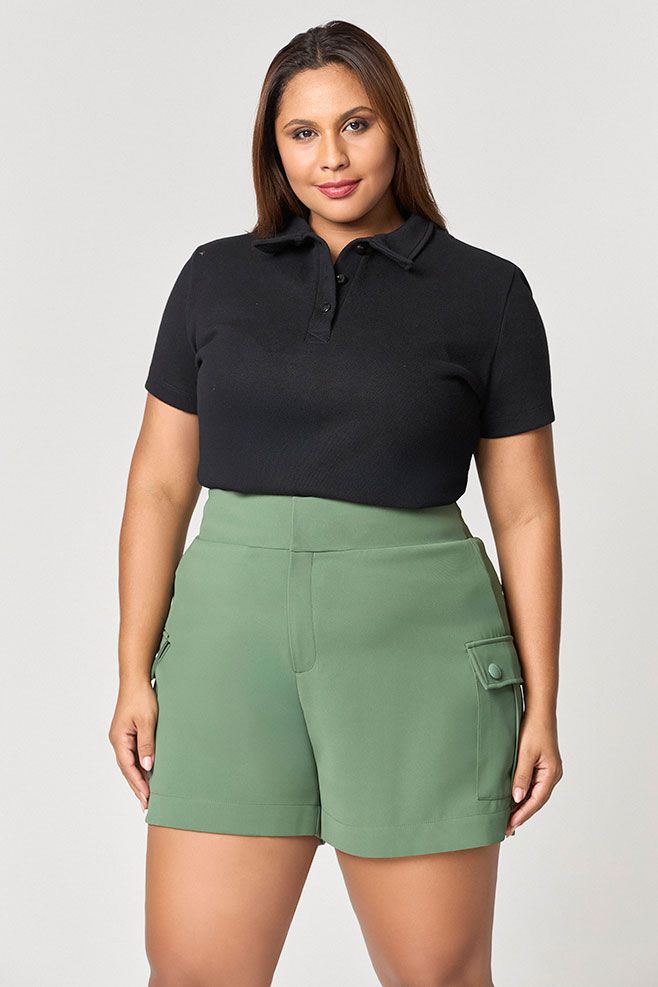 Short Alfaiataria com Botões MySize - Reflect Inverno 25