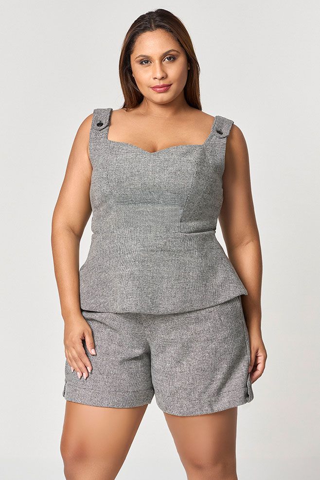 Short de Xadrez em Alfaiataria MySize - Reflect Inverno 25