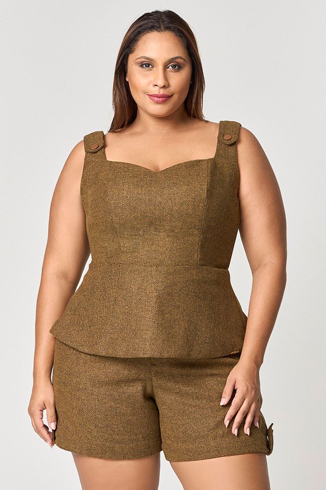 Short de Xadrez em Alfaiataria MySize - Reflect Inverno 25