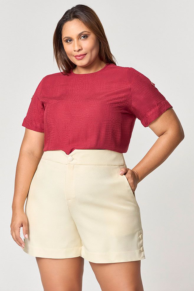 Short Alfaiataria Botões MySize - Reflect Inverno 25