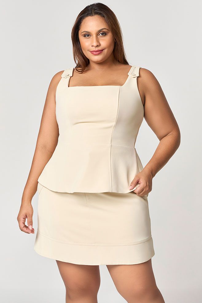 Saia Curta com Detalhe Botões MySize - Reflect Inverno 25