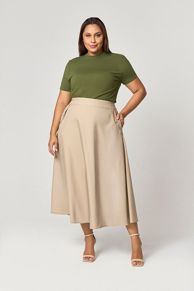 Vestido Midi com Bolsos MySize - Reflect Inverno 25