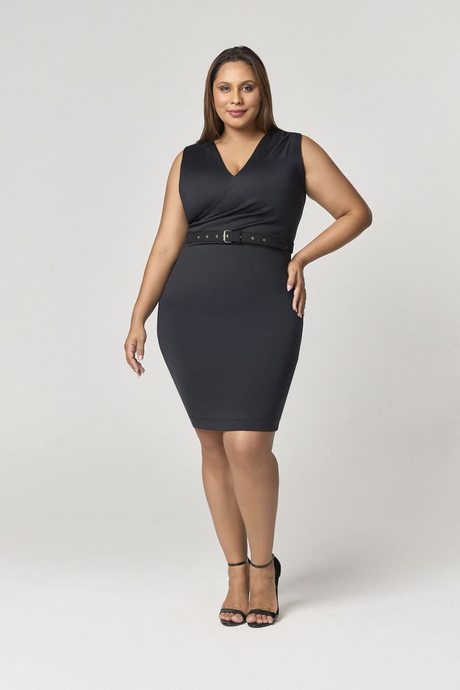 Vestido Curto com Cinto MySize - Reflect Inverno 25