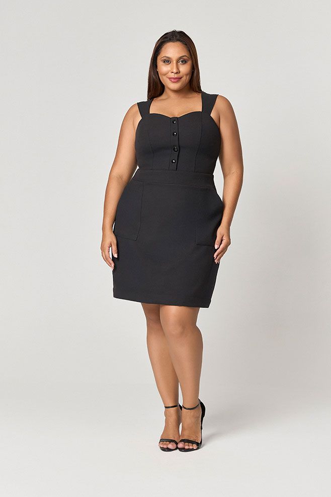  Vestido Curto Botões MySize - Reflect Inverno 25
