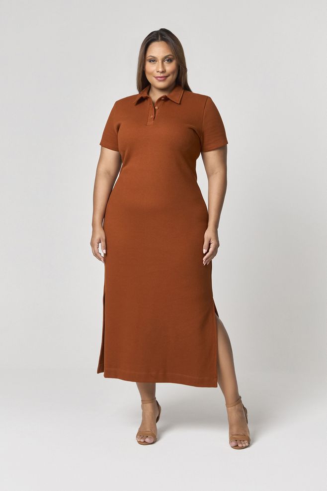 Vestido Midi em Malha MySize - Reflect Inverno 25