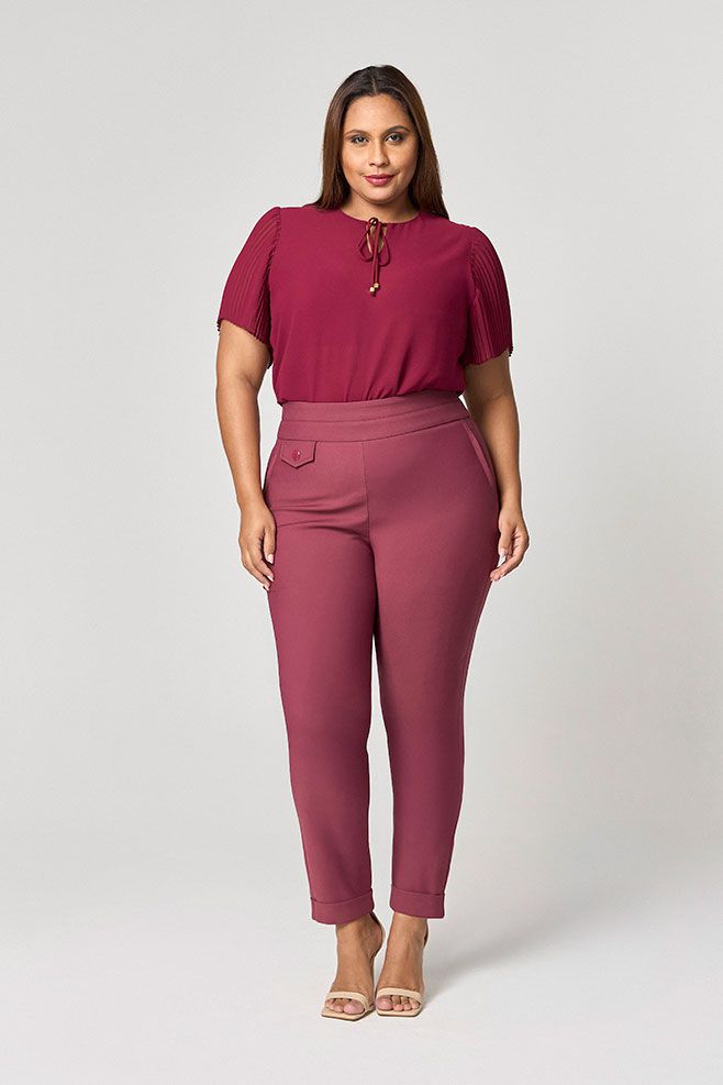 Calça Alfaiataria Cós Prega MySize - Reflect Inverno 25