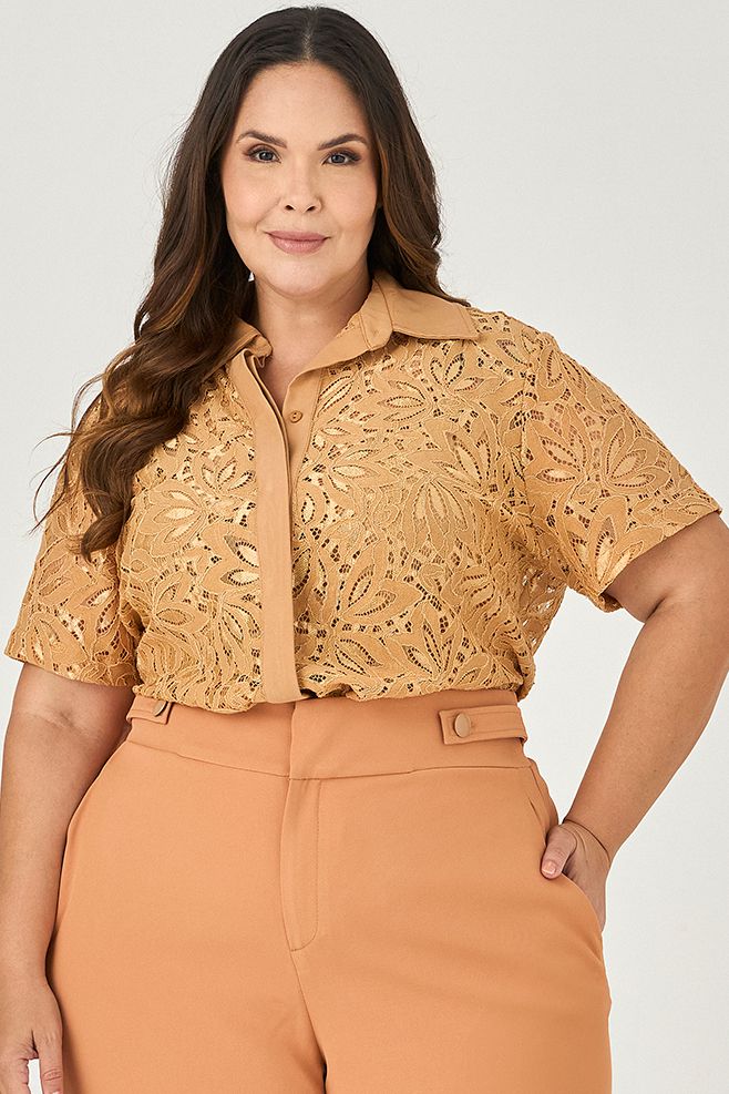 Camisa de Renda - MySize - Sentir