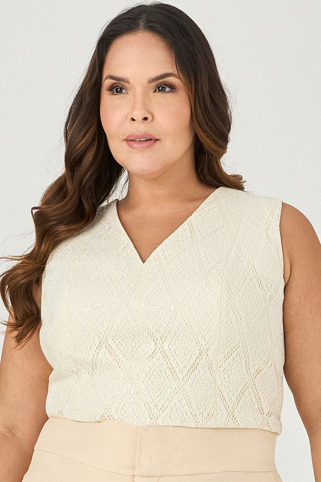 Semi Cropped com Decote V - MySize - Sentir
