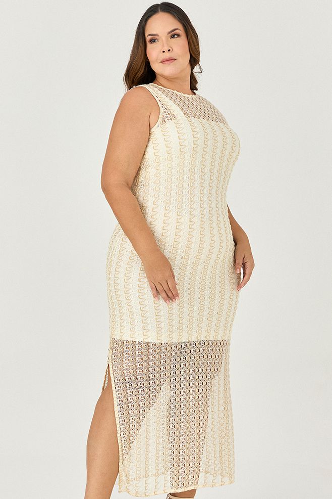 Vestido Midi Telado - MySize - Sentir