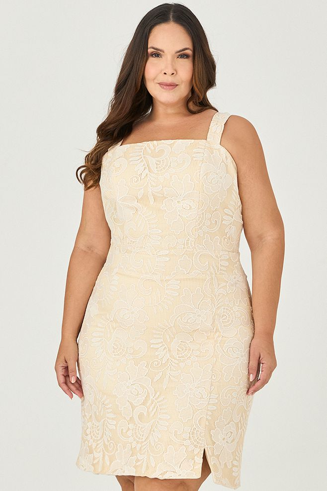 Vestido Curto Corset Bordado - MySize - Sentir