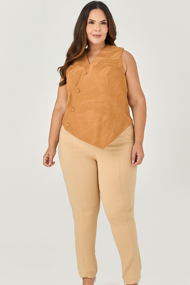 Calça Alfaiataria com Recorte - MySize - Sentir