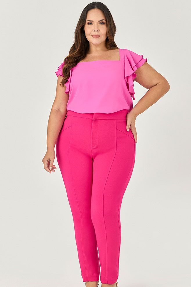 Calça Alfaiataria com Recorte - MySize - Sentir 