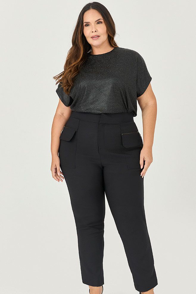 Calça Carrot Detalhe Zíper - MySize - Sentir 