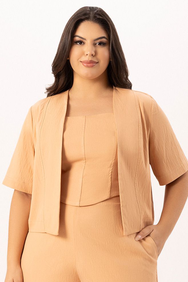 Casaqueto MySize com Cropped - Urban Flowers