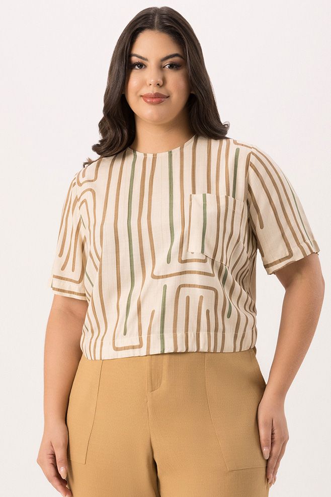 Semi Cropped MySize Estampado - Urban Flowers