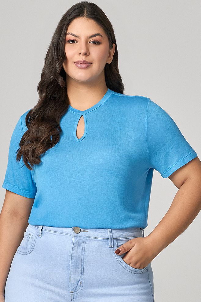 T-shirt com Detalhe Gota MySize - Verano