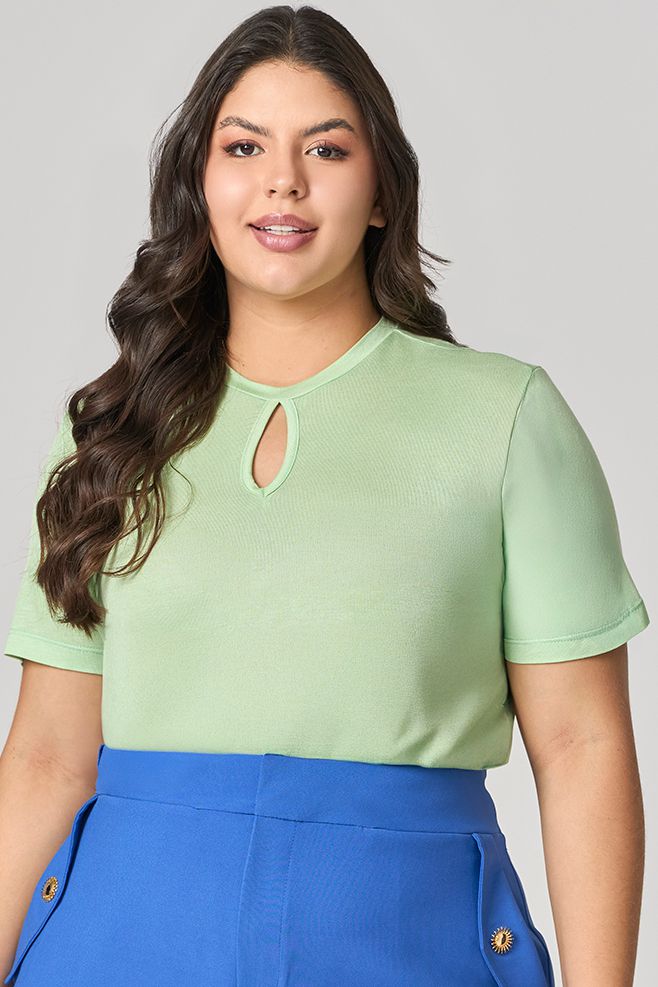 T-shirt com Detalhe Gota MySize - Verano 