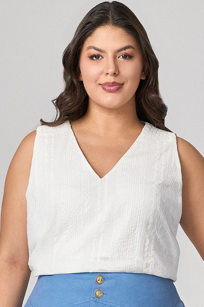 Regata com Detalhe Ombro Trançado MySize - Verano