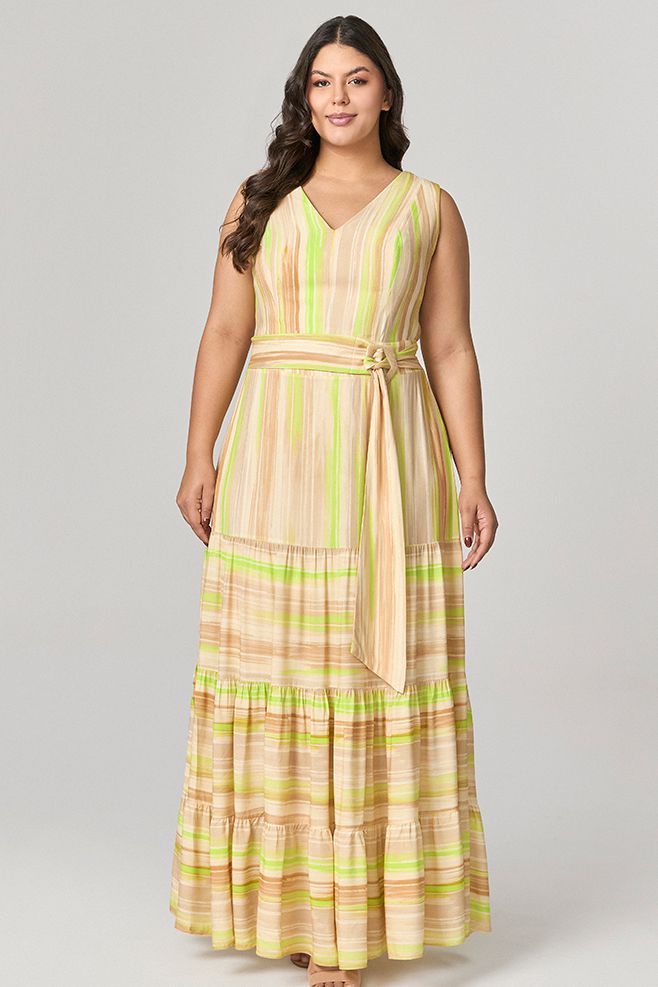 Vestido Longo Estampado MySize - Verano