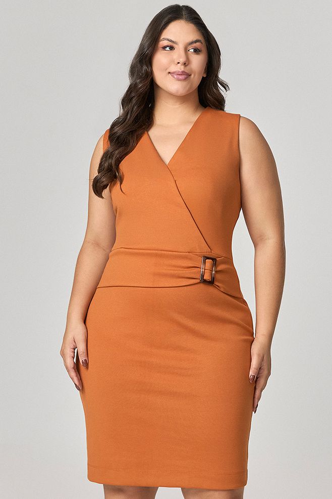 Vestido Curto Detalhe Fivela Coberta MySize - Verano 