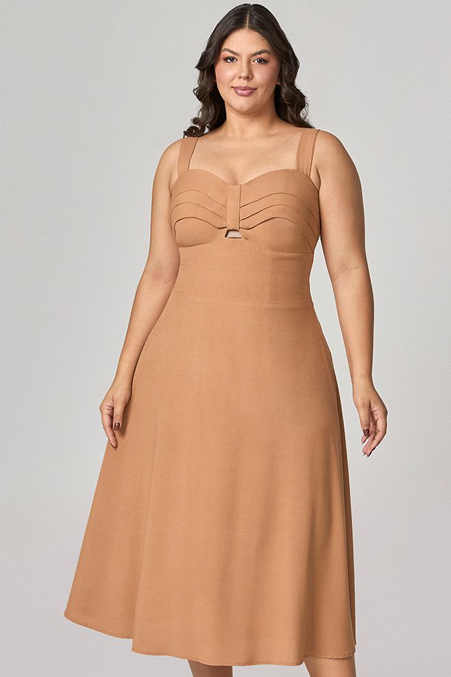 Vestido Curto com Pregas no Busto MySize - Verano