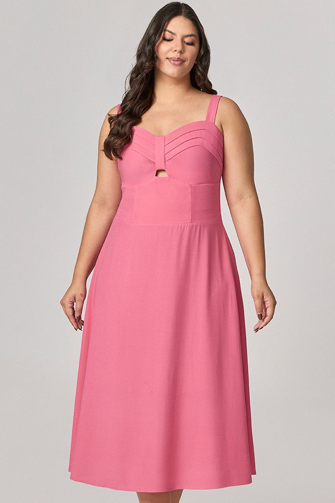 Vestido Curto com Pregas no Busto MySize - Verano 