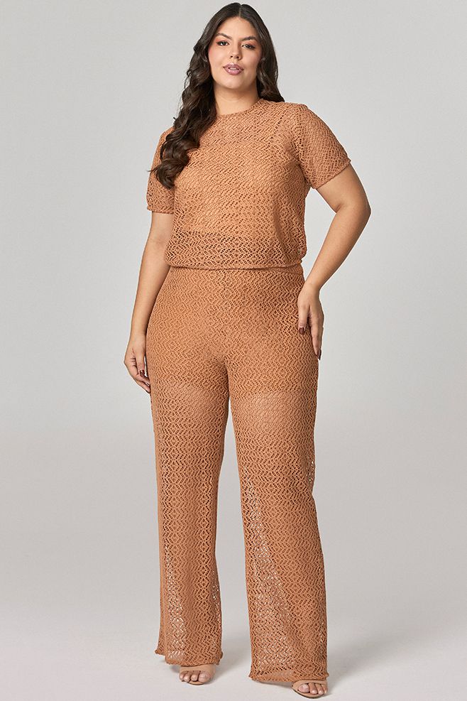 Calça Pantalona Crochet MySize - Verano 
