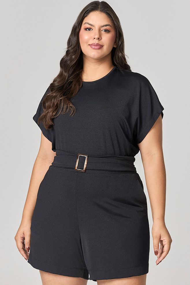MySize Conjunto Short e Blusa Jersey com Fivela - Verano 
