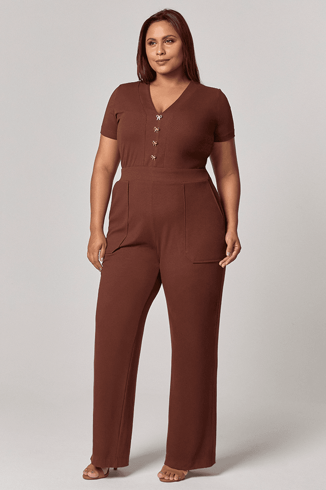 Macacão Pantalona Botões Laço MySize - Image Winter 25