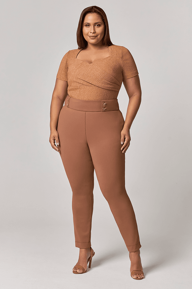 Calça Alfaiataria Botões Laço MySize - Image Winter 25