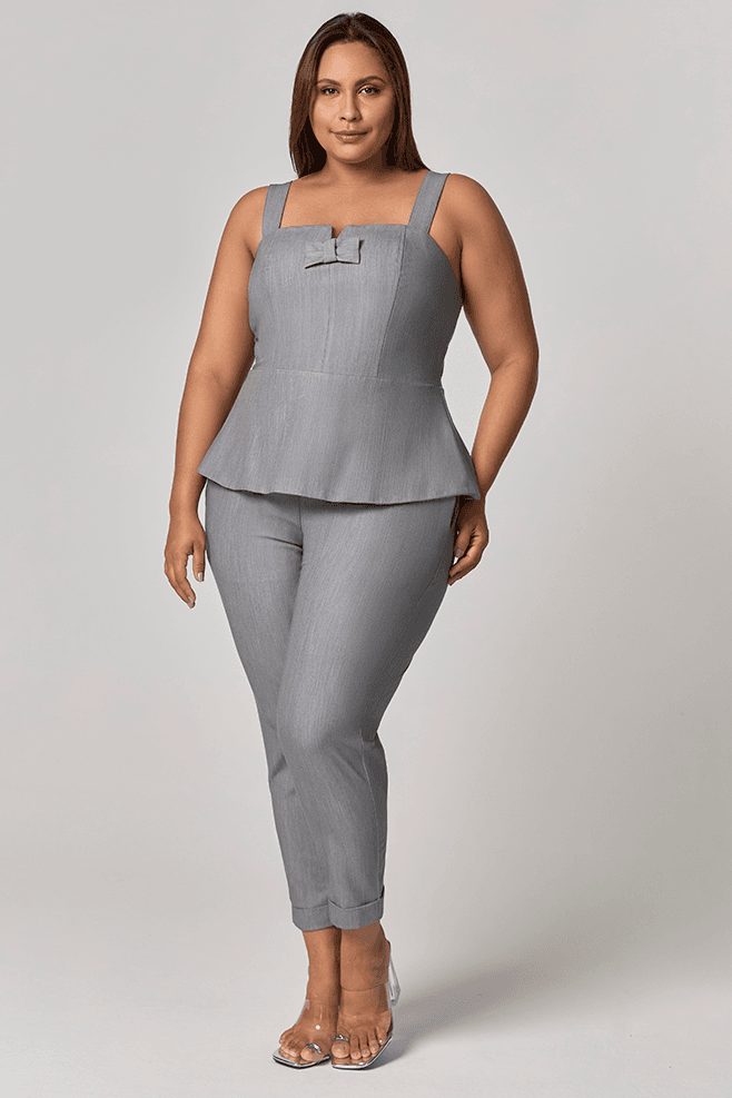 Conjunto Calça Blusa Peplum MySize - Image Winter 25