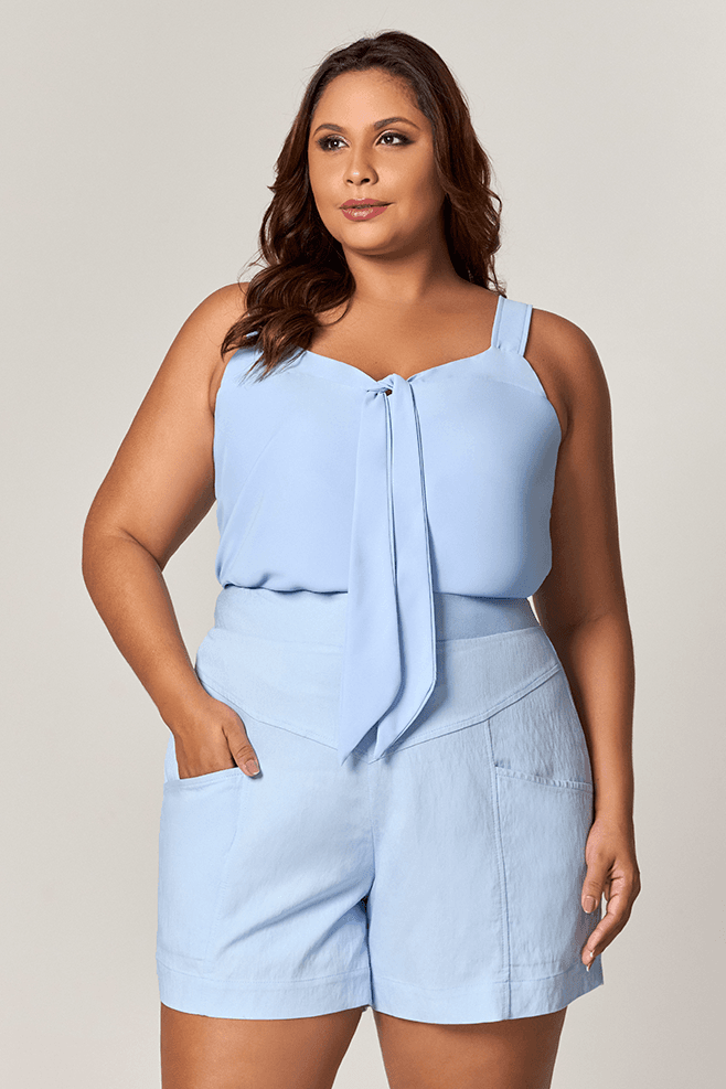 Blusa Regata com Nó Frontal Nature MySize