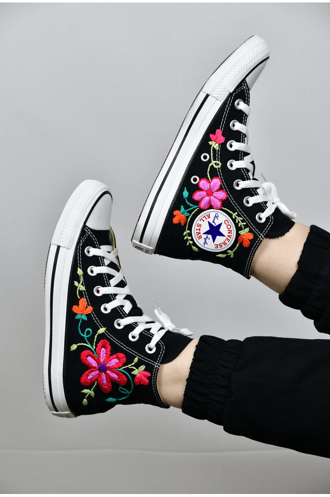 ALL STAR PRETO CANO ALTO FLORES SEVILHA - BIAAGUILA