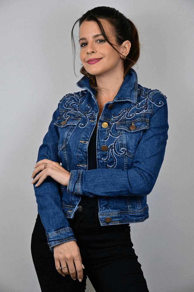 Jaqueta Jeans Azul Modelo Firenze - BIAAGUILA