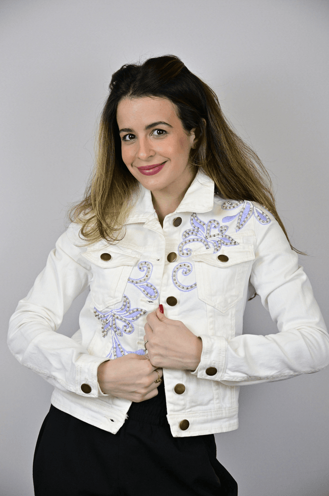 Jaqueta Jeans Off White Modelo Lille - BIAAGUILA
