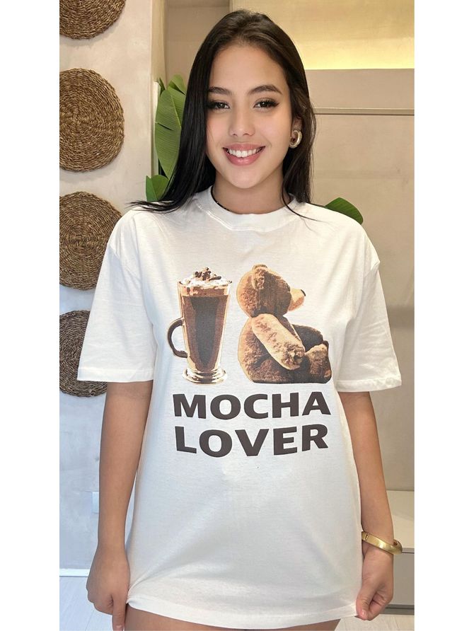 Camiseta TSHIRT Oversize - Branco - MeiMi Amores 