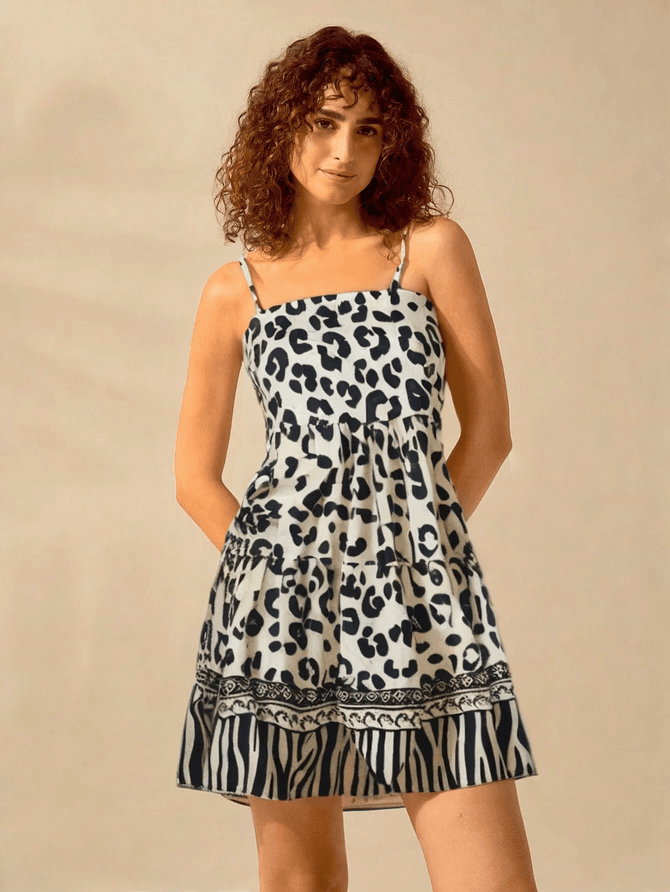 Vestido Curto Leticia Estampa Animal Print ... - MeiMi Amores 