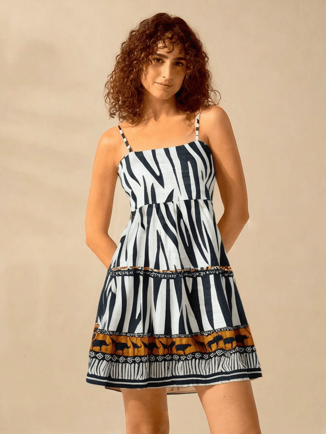 Vestido Curto Paola Estampa Animal Print - ... - MeiMi Amores 