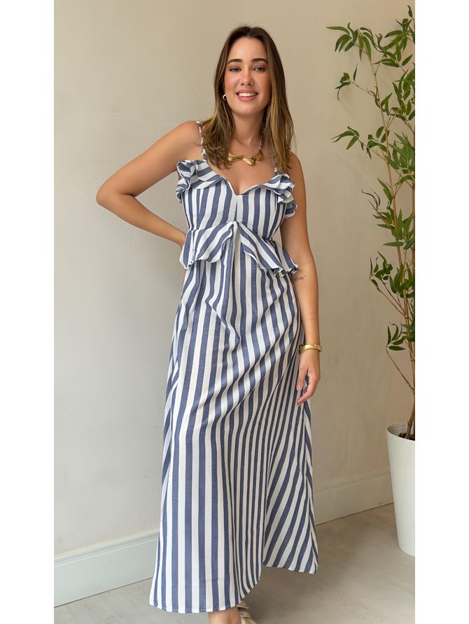 Vestido Longo Mariela - Azul - MeiMi Amores 