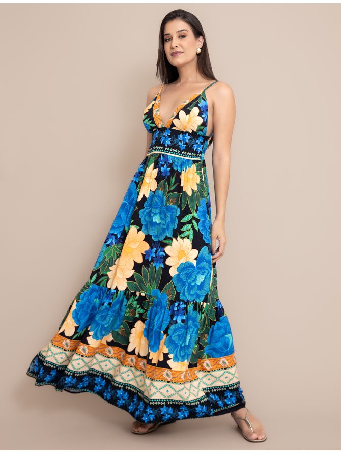 Vestido Longo Alcinha Primavera Verão - MeiMi Amores 