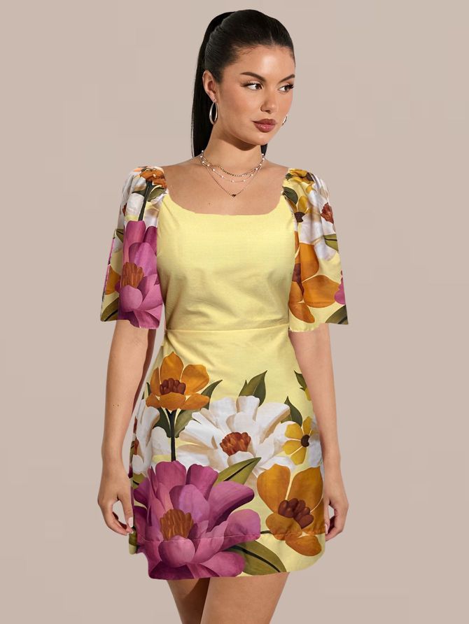 Vestido Amanda Curtinho Tubinho Floral Amar... - MeiMi Amores 