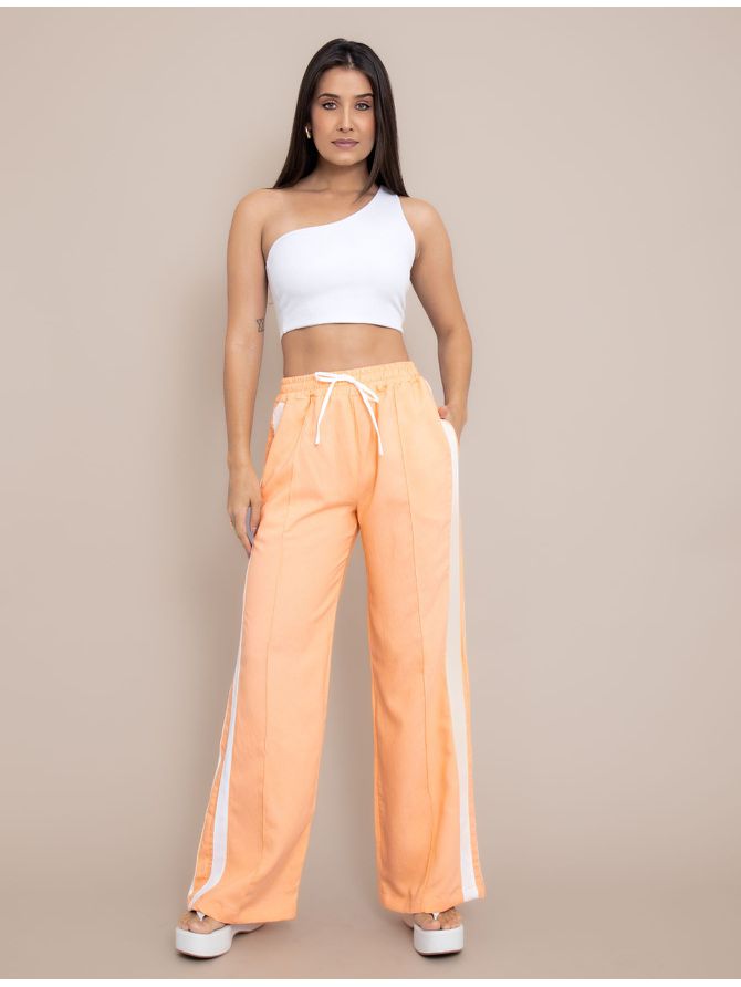 Calça Ale Pantalona Tendência - Laranja - MeiMi Amores 