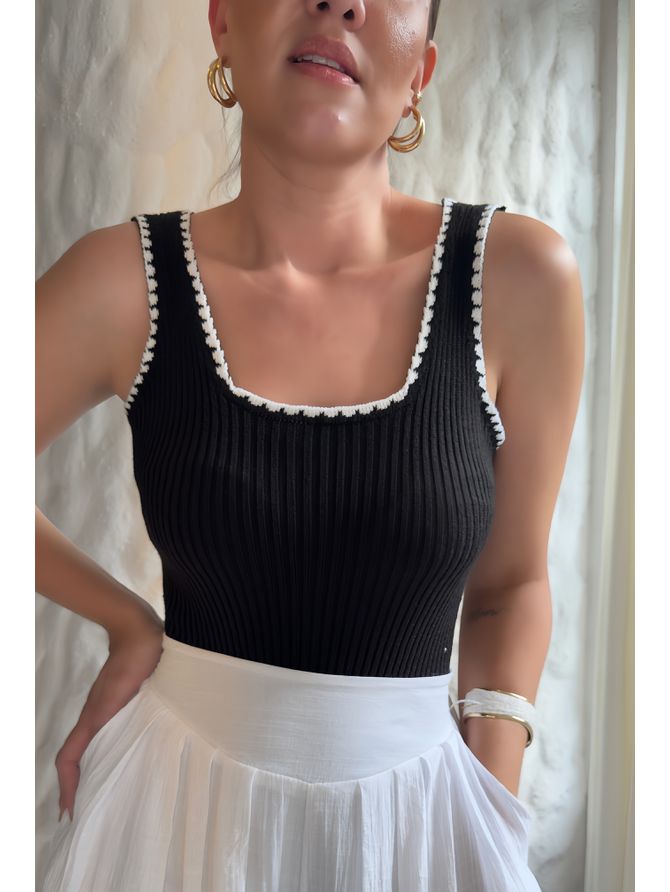 Body Amanda Regata - Preto - MeiMi Amores 