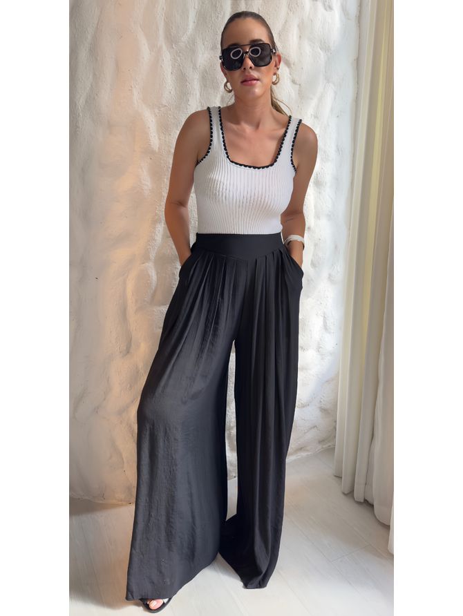 Calça Helena Pantalona - Preto - MeiMi Amores 
